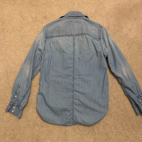 J.Crew Always Cotton Chambray Shirt Size 4 - Picture 2 of 4